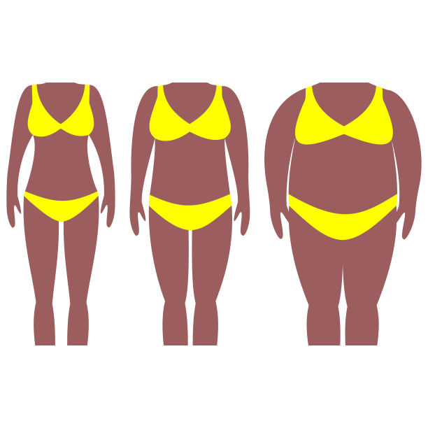 矢量插图的女人轮廓与深色皮肤。图片下载