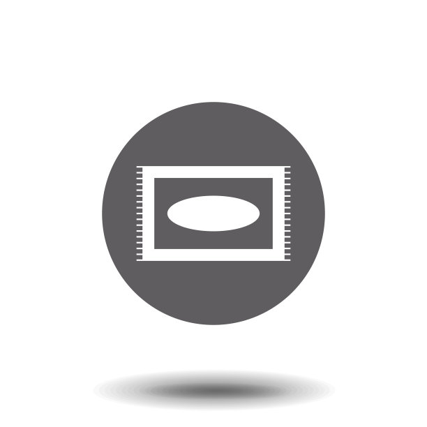 地毯，白色背景上的地毯图标。矢量艺术。图片下载