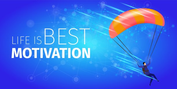 跳伞运动员在空中旗帜翱翔，跳伞运动图片下载