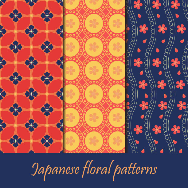 日本模式。无缝花织物纹理图片下载