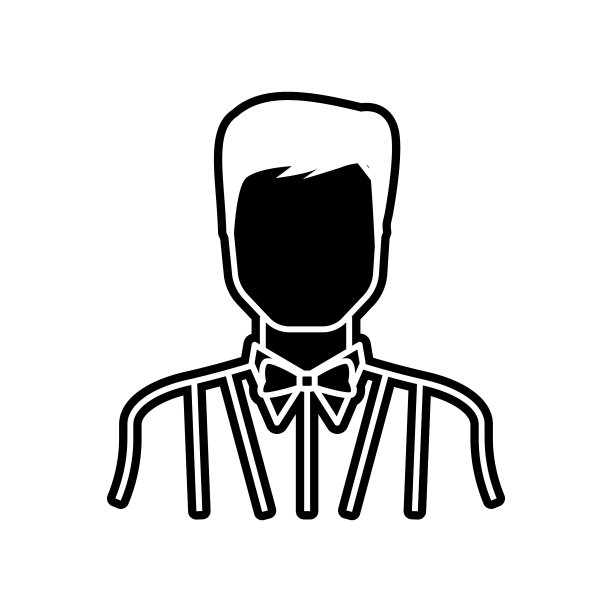 服务员图标。移动概念和web应用图标的元素profecions。字形，平面图标用于网站设计和开发，应用程序开发图片下载