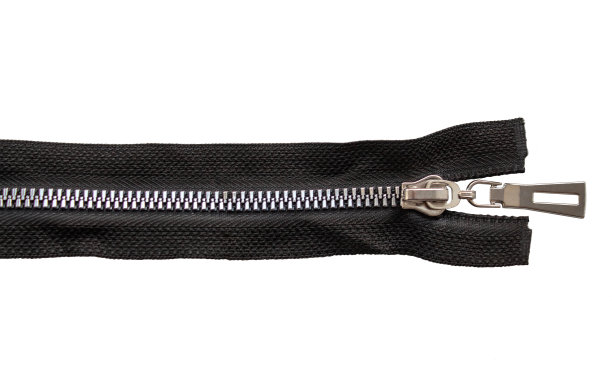 金属关闭拉链特写图片下载