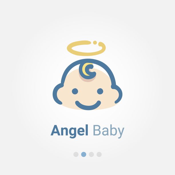 天使宝贝化身矢量图标图片下载