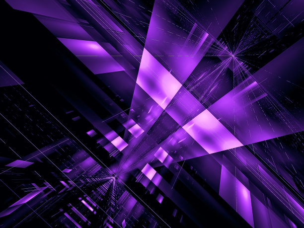 技术背景-未来的结构与射线爆发-数字生成的图像图片下载