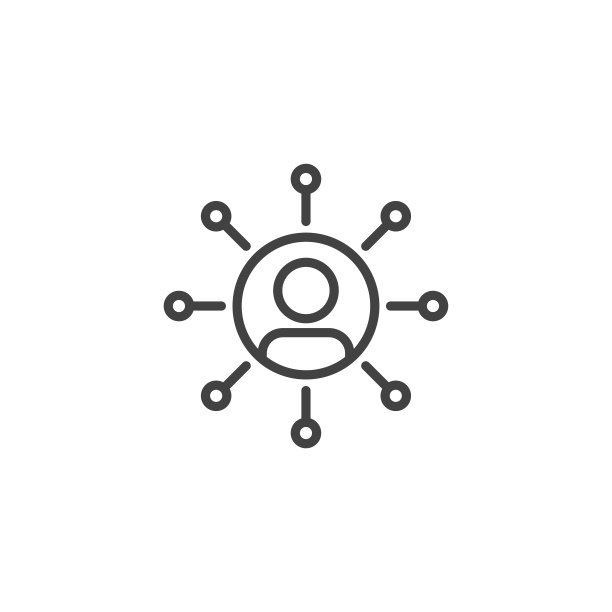 用户网络线性图标图片下载