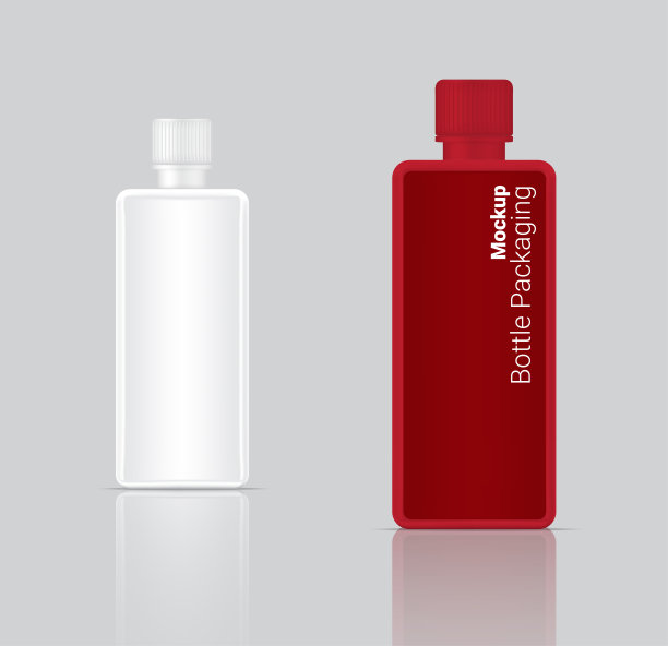 三维模拟现实瓶化妆品或护肤产品包装的背景插图图片下载
