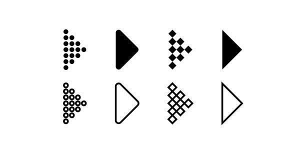 一组箭头图标。箭头符号标志模板网站矢量图片下载