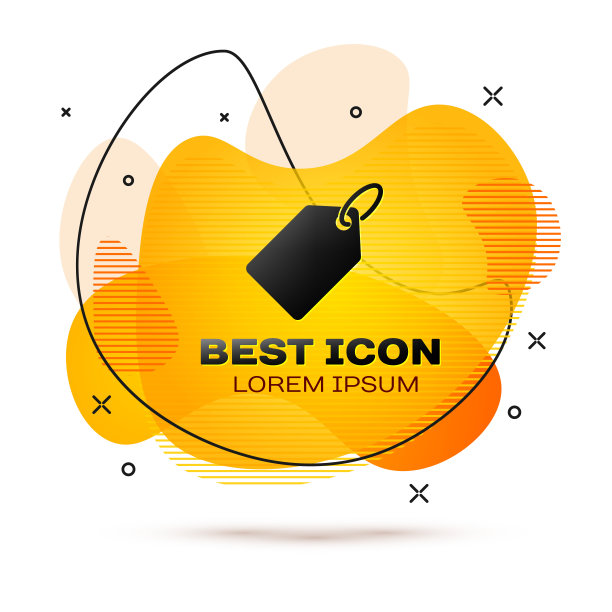 黑色空白标签模板价格标签图标孤立在白色背景上。空的购物折扣标签。旗帜模板的折扣。液颜色的旗帜。矢量图图片下载