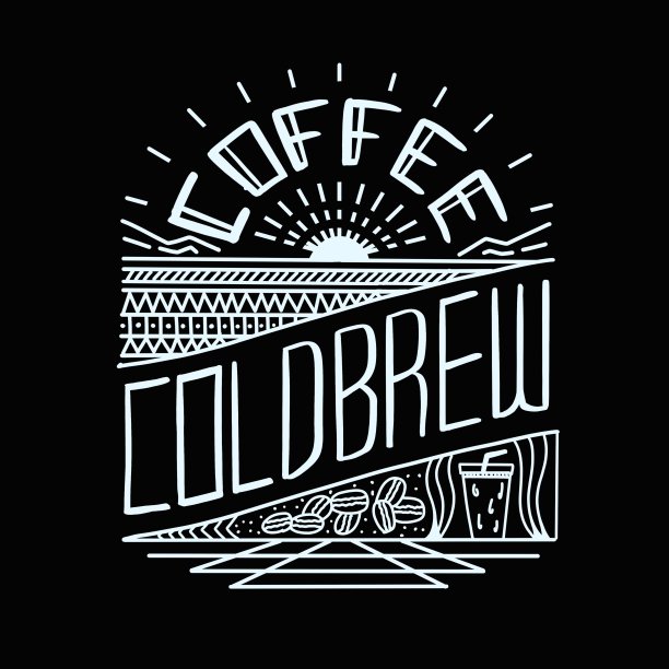 黑色背景下的冷萃咖啡图片下载