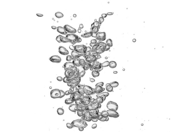 水下气泡孤立在白色背景上图片下载