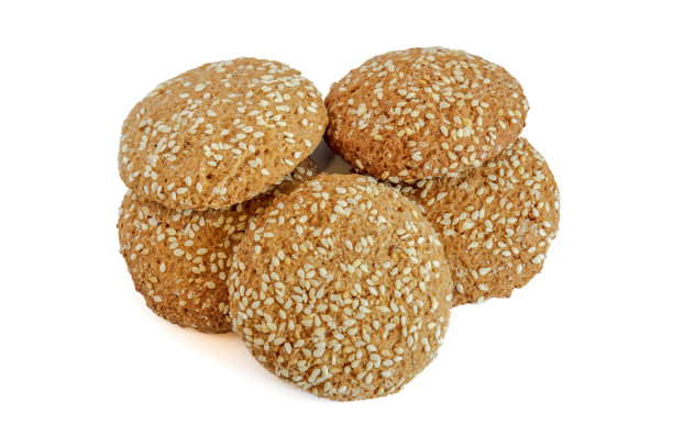 自制的饼干孤立在白色背景上图片下载