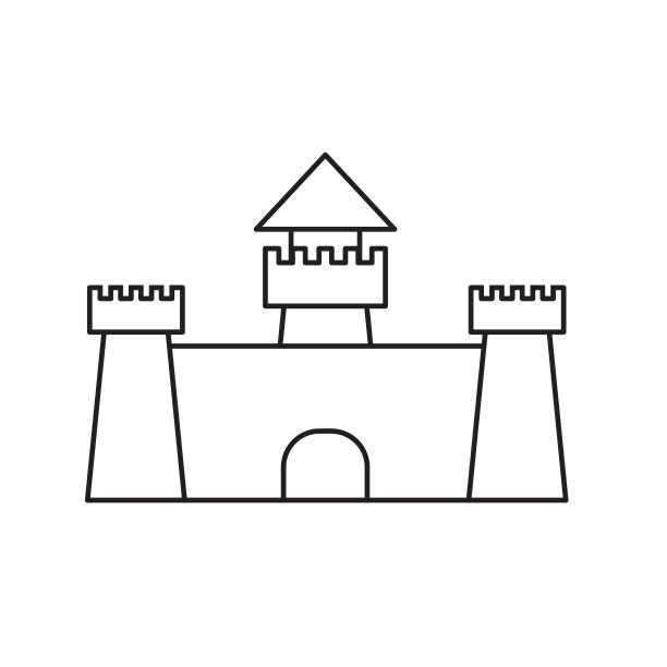 中世纪城堡图标图片下载
