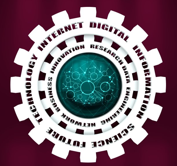 齿轮上的文字。图片下载