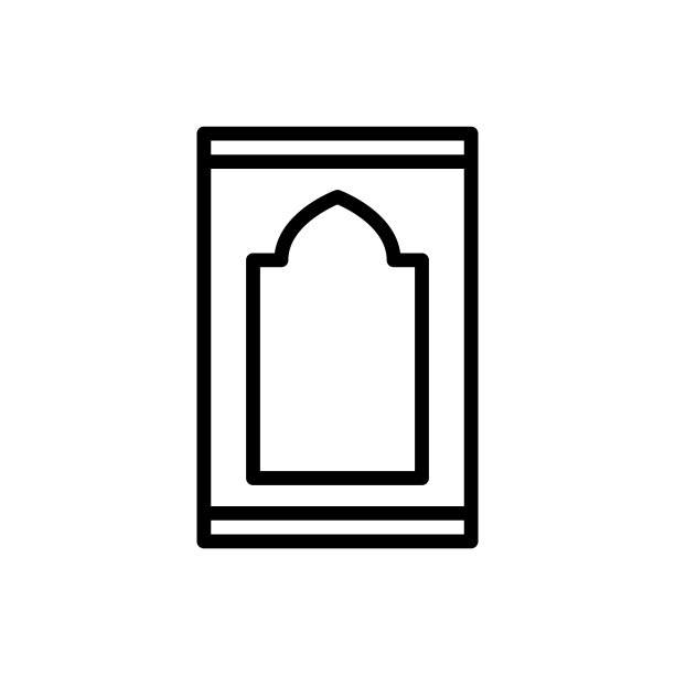 穆斯林祈祷用地毯图标，伊斯兰宗教图片下载