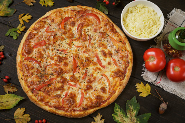 Vegeterian披萨。图片下载