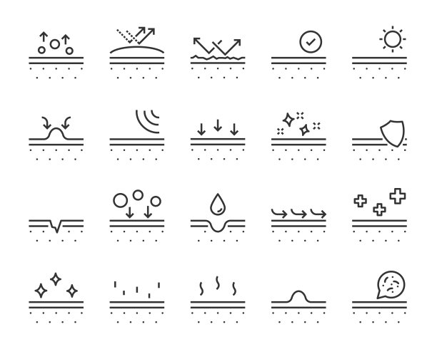 一套皮肤图标，如芦荟，油，自然，防晒，干燥，乳液图片下载