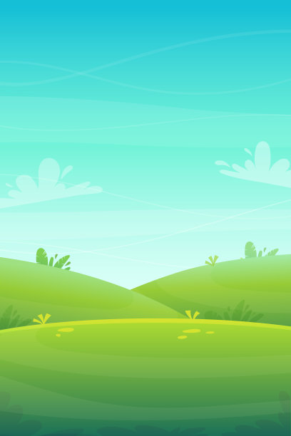 绿草烧烤烧烤在公园或森林的树木和灌木鲜花风景背景，自然草坪生态和平矢量插画森林自然快乐有趣的野餐卡通风格的景观图片下载