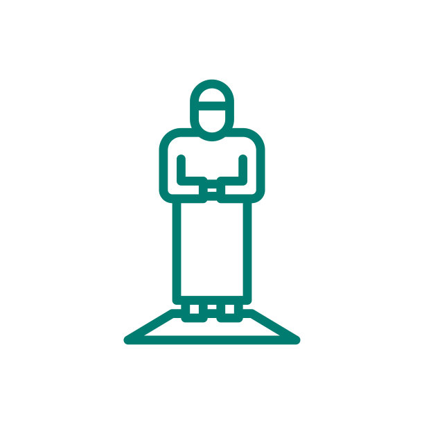 穆斯林男人祈祷图标：伊斯兰教祈祷敬拜斋月图片下载