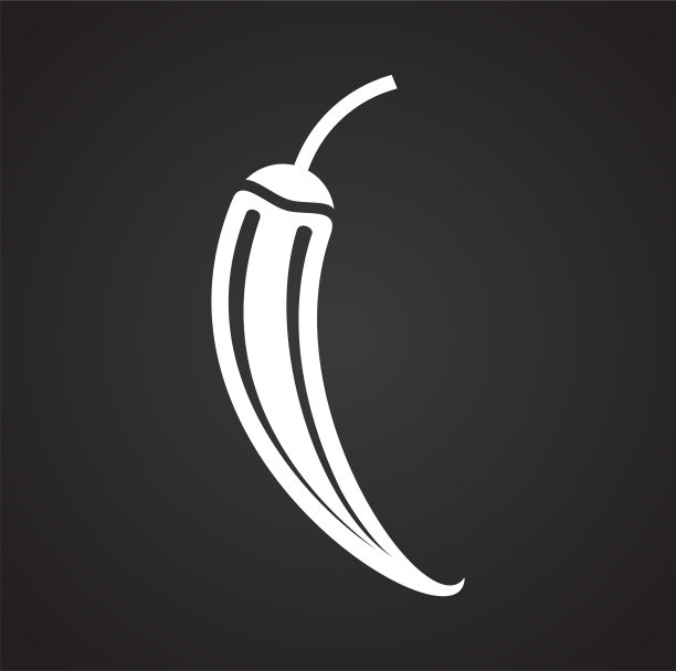 红辣椒图标的背景为图形和网页设计。简单的矢量信号。网站按钮或手机应用的互联网概念符号。图片下载