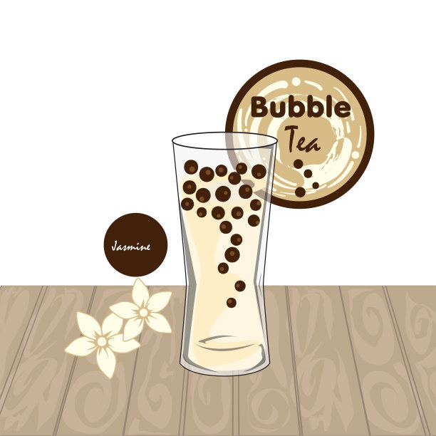 泡泡茶图案杯图片下载