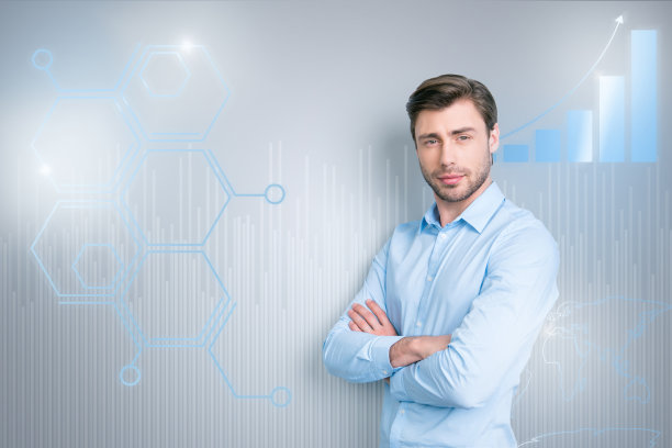 近距离虚拟影响创意设计程式化图形照片他他他的家伙社会营销未来的模式显示新的启动步骤导航系统穿衬衫孤立的灰色背景图片下载