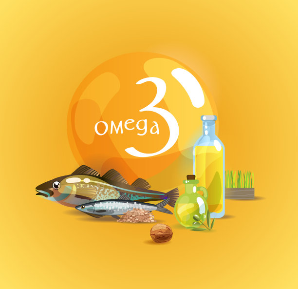 ω- 3。健康营养的基础知识。图片下载