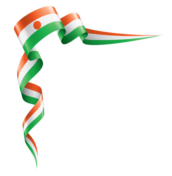 尼日尔旗，矢量插图上的白色背景图片下载