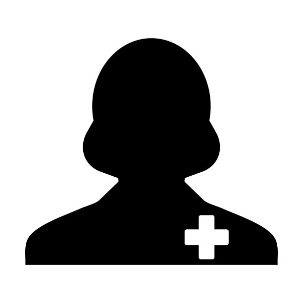 医疗图标矢量图，男性个人资料头像符号，用于扁平彩色字形图中的患者治疗图片下载