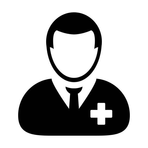 医生图标矢量，男性头像，用于病人医疗保健的标志图片下载