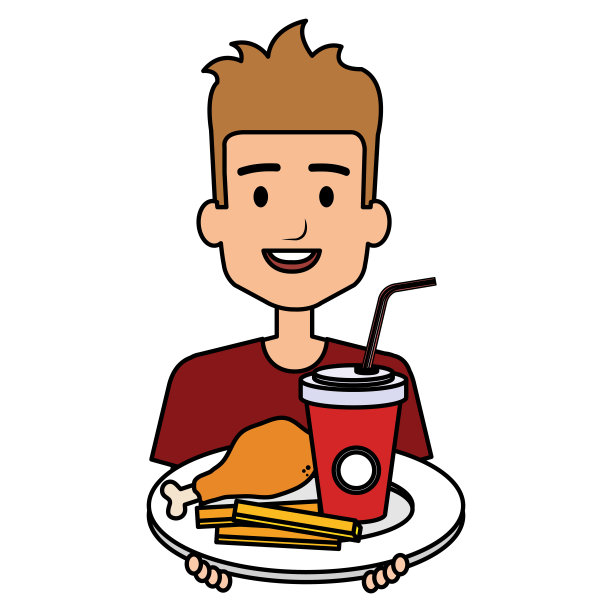 男人吃鸡腿配苏打水图片下载