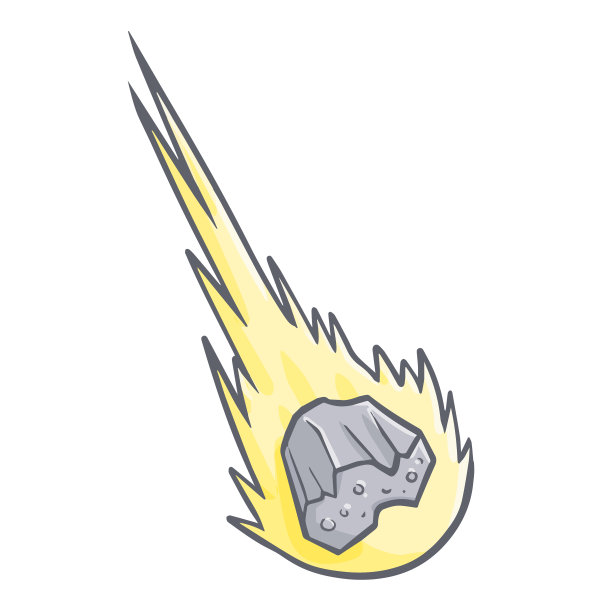 可爱的陨石飞下来图片下载