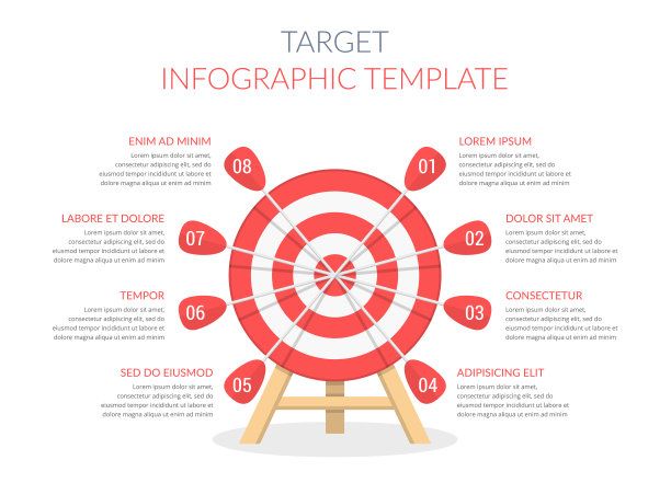 用八支箭瞄准目标图片下载