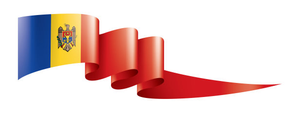 摩尔多瓦国旗，白色背景上的矢量图图片下载