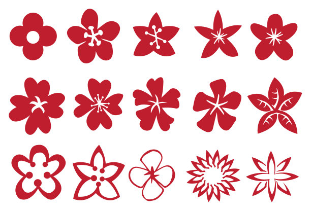 花卉矢量设计元素图片下载