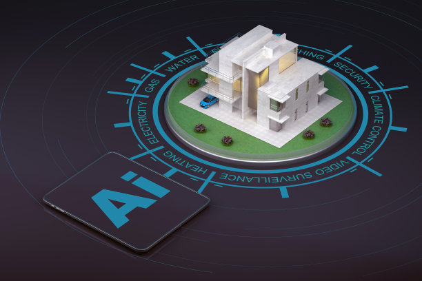 带有信息图表的现代智能住宅图片下载