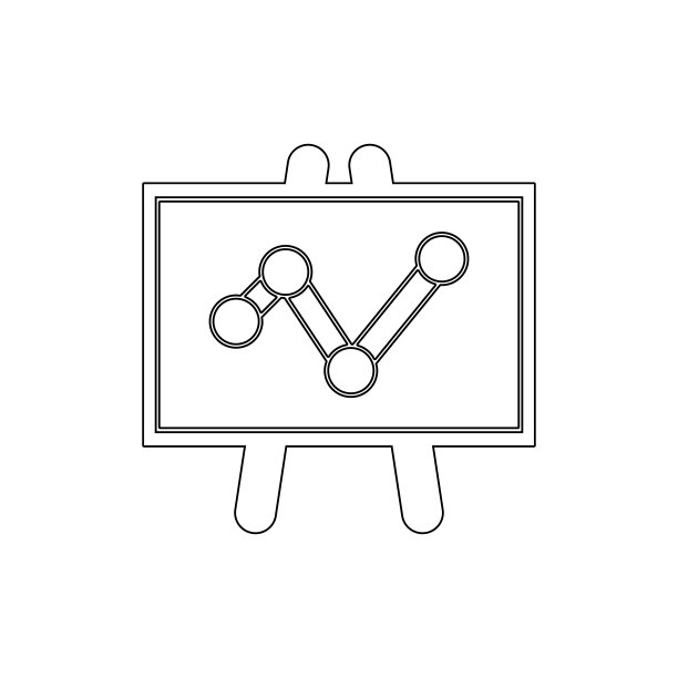 分析图表线稿营销报告统计轮廓图标，符号可用于网页、标志、移动应用、UI、UX图片下载