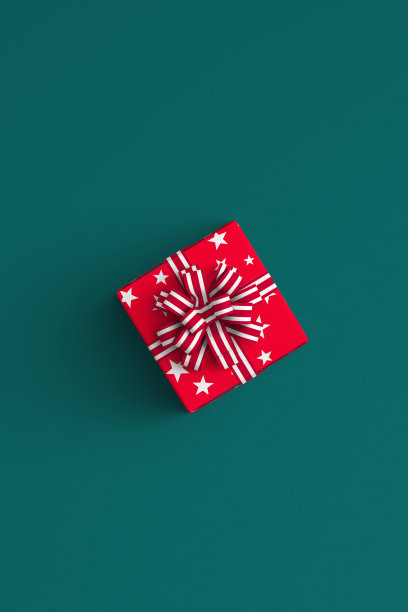 礼盒上的彩色背景图片下载