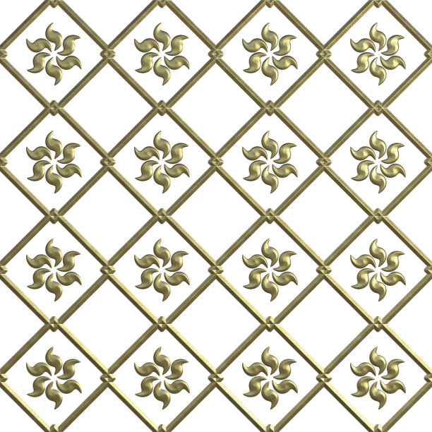 3d黄金无缝模式上的白色背景图片下载