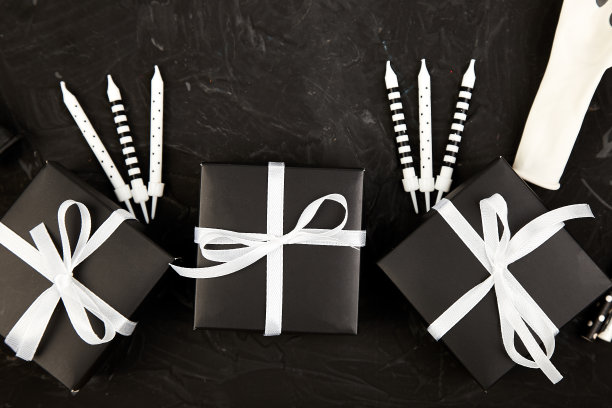 生日或聚会配件套装礼品盒图片下载