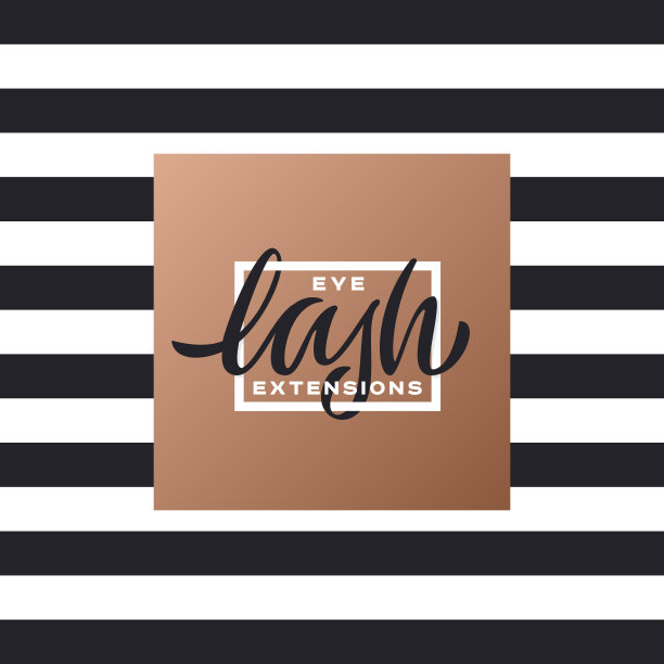 眼睫毛延伸手写字母标志。矢量图图片下载