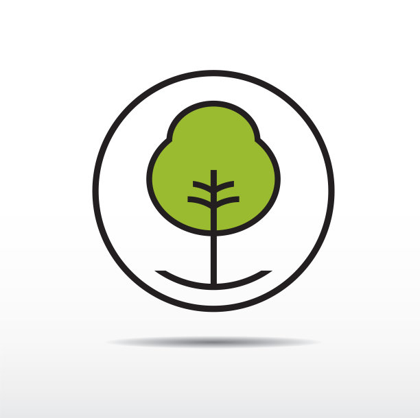 树的轮廓图标。矢量插图和标志设计。图片下载