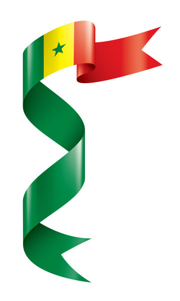 塞内加尔国旗，白色背景上的矢量插图图片下载