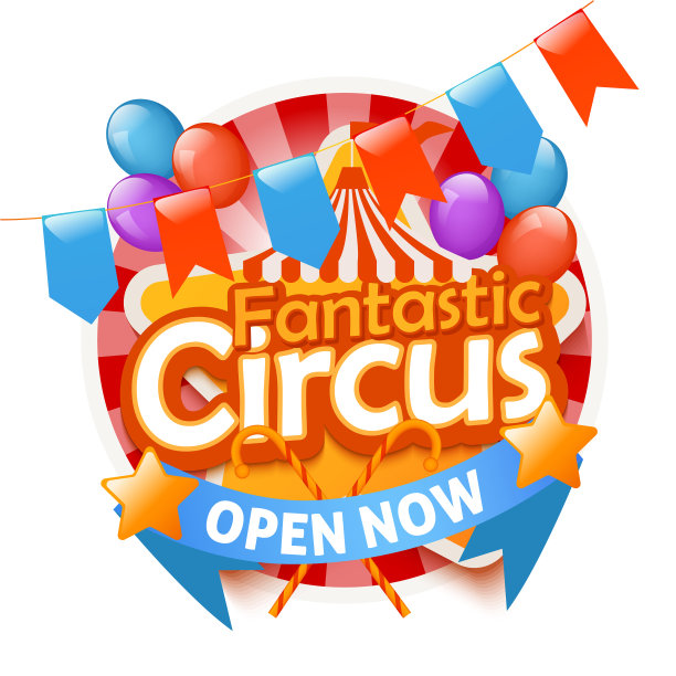 马戏团的标签模板图片下载