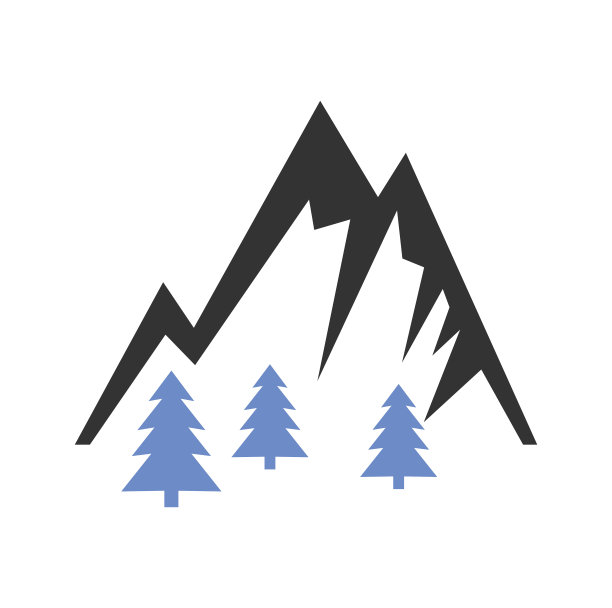 在图形和网页设计的背景上的山图标。简单的矢量信号。网站按钮或手机应用的互联网概念符号。图片下载