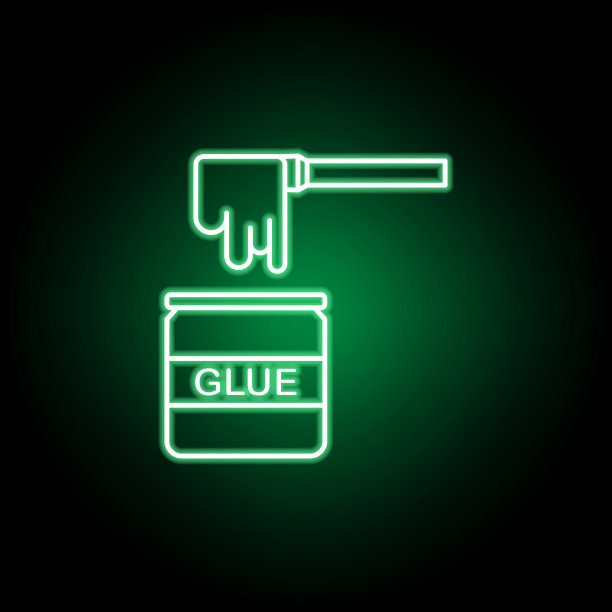 大麻胶轮廓图标在霓虹灯风格。可以用于网页，logo，手机应用，UI, UX图片下载