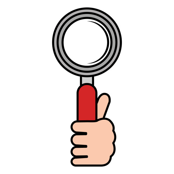 手与搜索放大镜素材图片