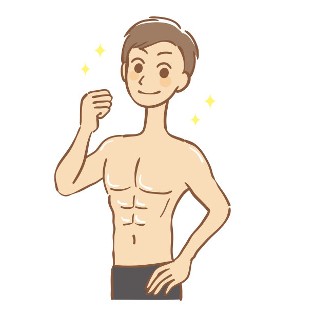 一个拥有美丽肌肉的男人的插图图片下载