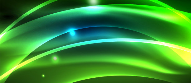 发光抽象波在黑暗，闪亮的运动，魔术空间光。科技文摘的背景图片下载