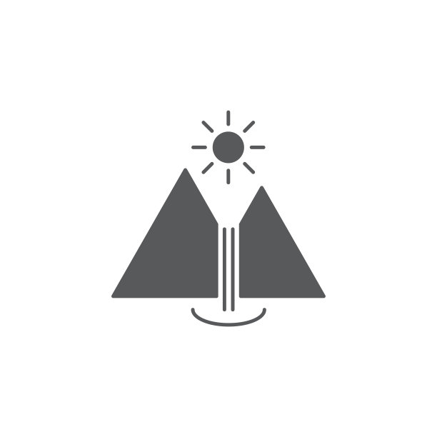 瀑布景观矢量图标概念，孤立的白色背景图片下载