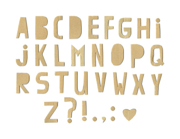 手工纸板字母图片下载